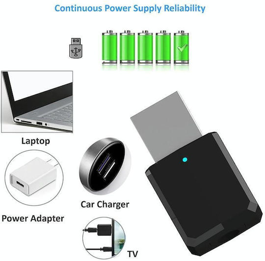 USB Bluetooth 5.0 Adapter με Εμβέλεια 10m Μπλε