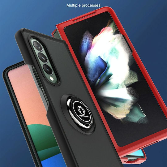 Samsung Galaxy Z Fold3 5g Q Shadow 1 Series Tpu + Pc Holder Phone Case Red