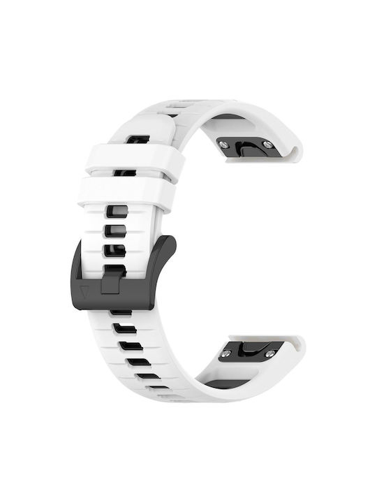 Garmin Epix Pro 42mm 20mm спортна двуцветна силиконова лента за часовник бяло+черно Garmin Epix Pro 42mm 20mm спортна двуцветна силиконова лента за часовник бяло+черно