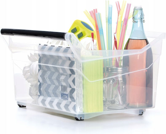 Prosperplast Plastic Storage Box with Lid Transparent 14lt