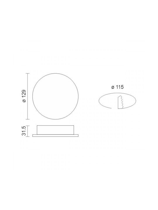 Spot Light Round Recessed LED Panel 18W with Natural White Light 4000K