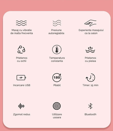 Augenmassagegerät Zola 5 Massagefunktionen Infrarotheizung Integrierte Lautsprecher Verstellbar 23 X 10