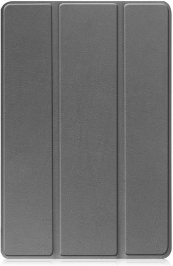 Lenovo Tab M10 3rd Gen Custer Pure Color 3-fold Holder Smart Leather Tablet Case Grey