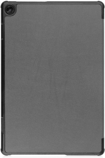 Lenovo Tab M10 3rd Gen Custer Pure Color 3-fold Holder Smart Leather Tablet Case Grey