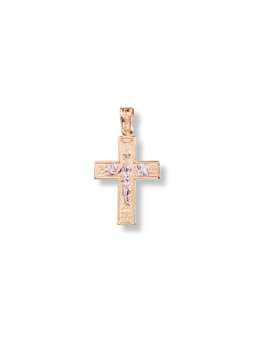 Paraxenies Gold Cross 14K Double Sided