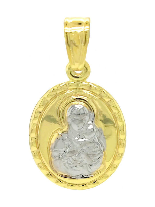 Anhänger Zodiac Gold Zodiac Gold 14k Gemini Double Faced Virgin Mary