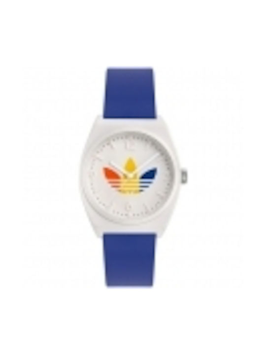 Adidas Project Two Uhr mit Blau Kautschukarmband