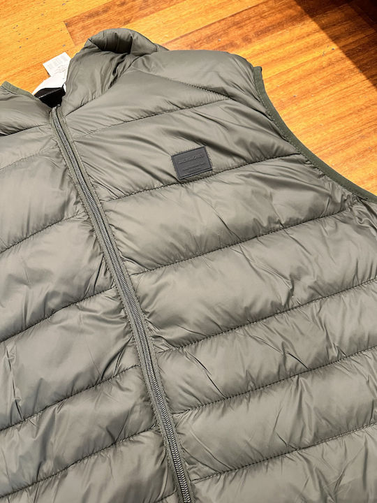 Sleeveless Jacket Puffer Forest Night Green