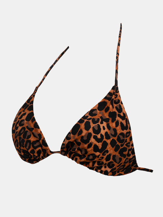 Damen Bademode Triangle Rock Club Leo Print Top Bikini Plus Size Lycra Bademode