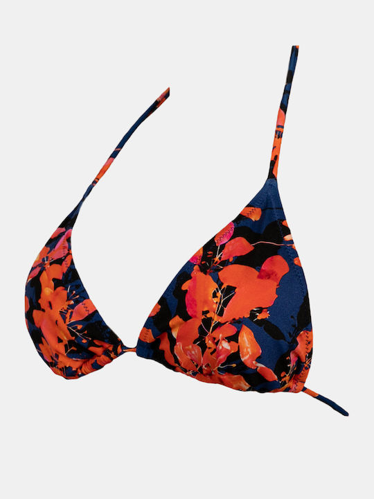 Top bikini triunghi pentru femei Rock Club imprimeu orhidee mărime plus Lycra