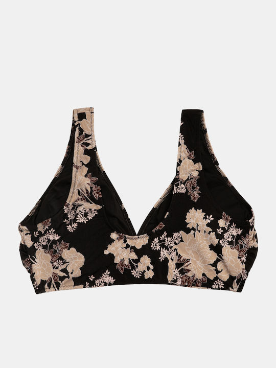 Γυναικείο Μαγιό Crop Top Rock Club Peony Bikini Κρουαζέ Plus Size Lycra