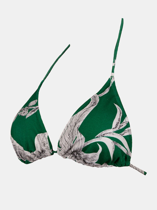 Damen Triangle Bikini Rock Club Lily Print Top Plus Size Lycra