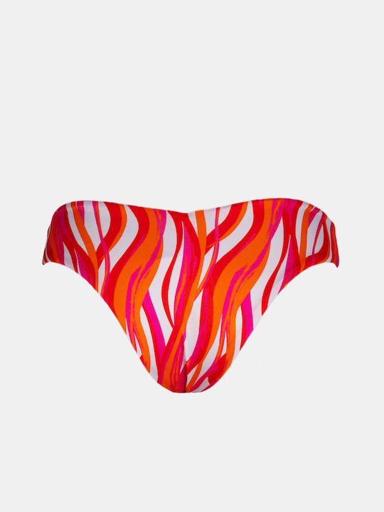 Rock Club Waves Print Bikini Brazil Πορτοκαλί