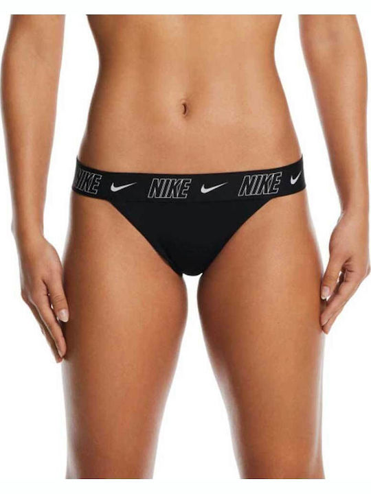 Banded Bikini Bottom Bikini Slip Schwarz
