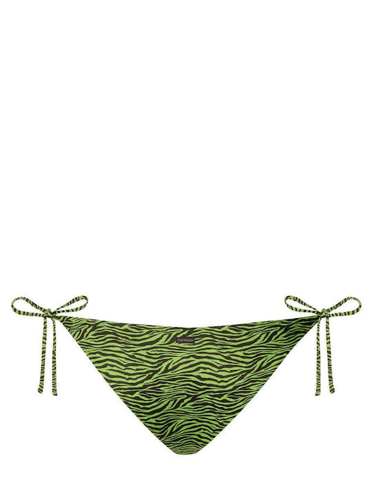 Bikini Slip με Κορδονάκια Πράσινο