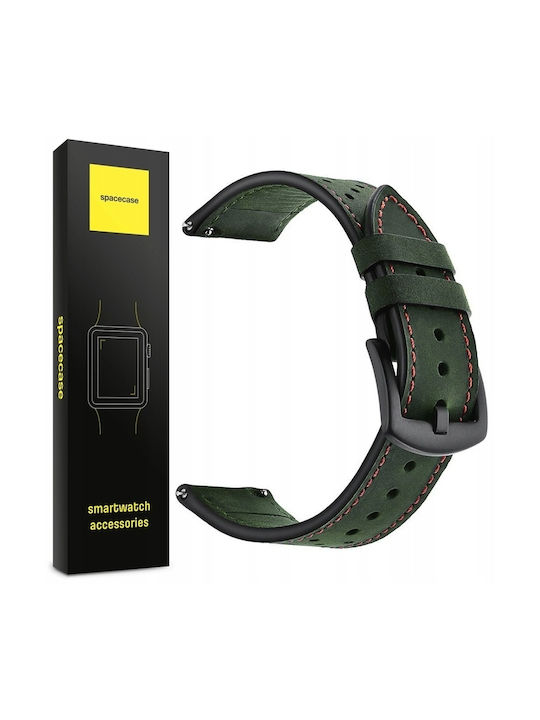 Spacecase Elegance Universal Leather Strap Smartwatches 22mm Green 5903943243921 119622