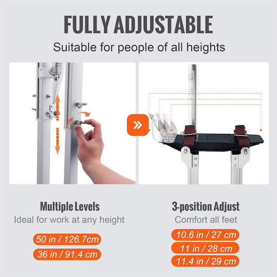Aluminum Stilts 91.4-126.7 Cm 2 Pcs Vevor Sgbgqycys3650py9hv0