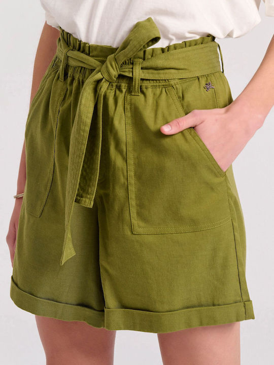 Women's High-waisted Shorts green