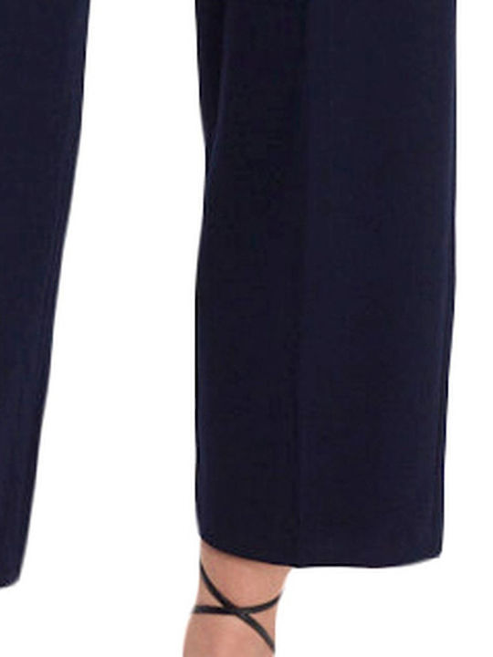 Damen Stoff Hose mit Gummizug Marineblau