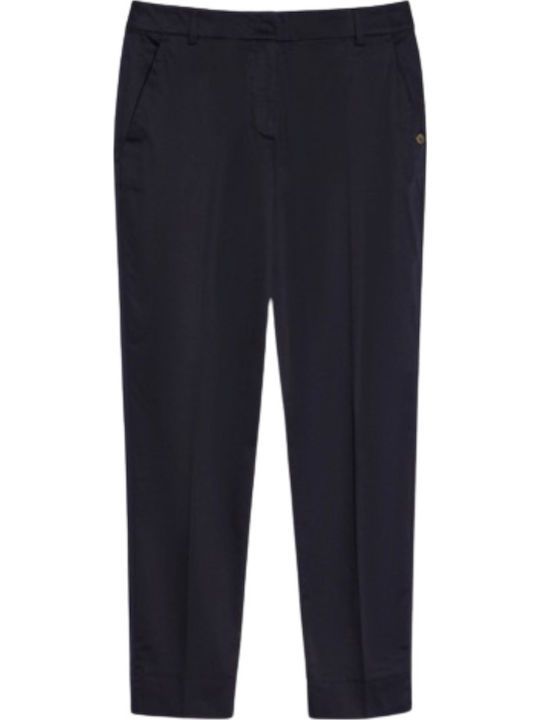 Women's Fabric Trousers in Slim Fit Black