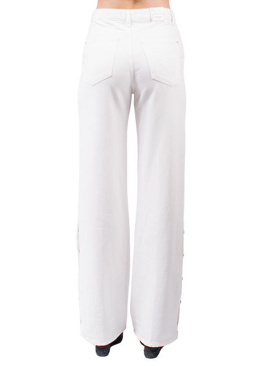 Guess Femei Țesătură Pantaloni largi WHITE