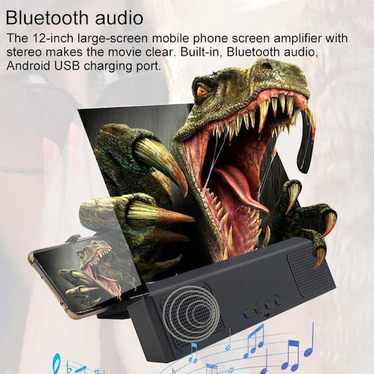 Handy-Display-Vergrößerer L2 12.0 Zoll Universal mit Bluetooth-Lautsprecher in Schwarz