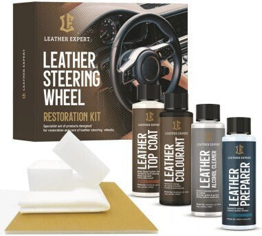 Leather Expert Reinigung Glänzen Wachsen und Schutz Satz für Lederteile des Autos 50ml