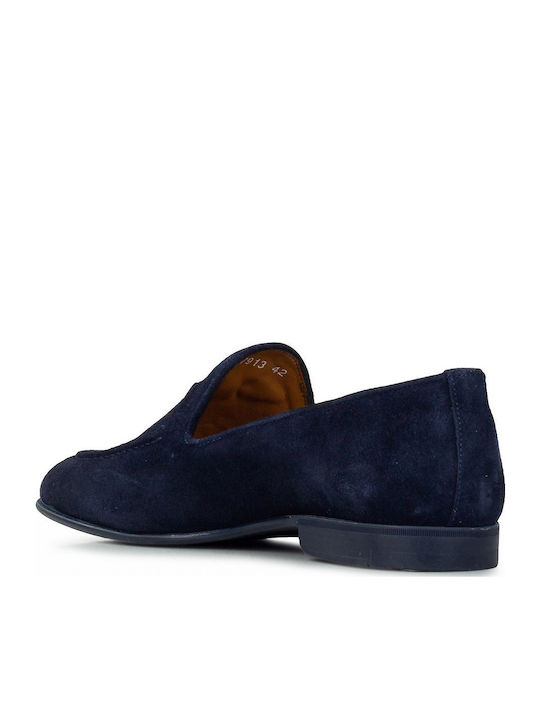 Suede Ανδρικά Μοκασίνια σε Μπλε Χρώμα