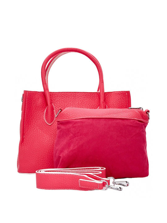 Bag to Bag Set Damen Tasche Tote Hand Fuchsie