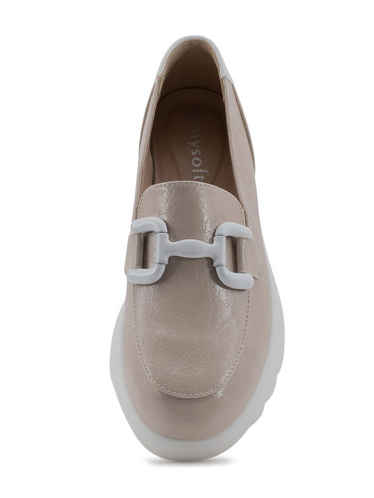 Women's Loafers in Beige Color