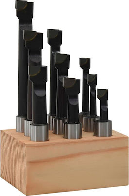 Vidaxl Lathe Chisels 9 pcs 12 mm Wooden Base