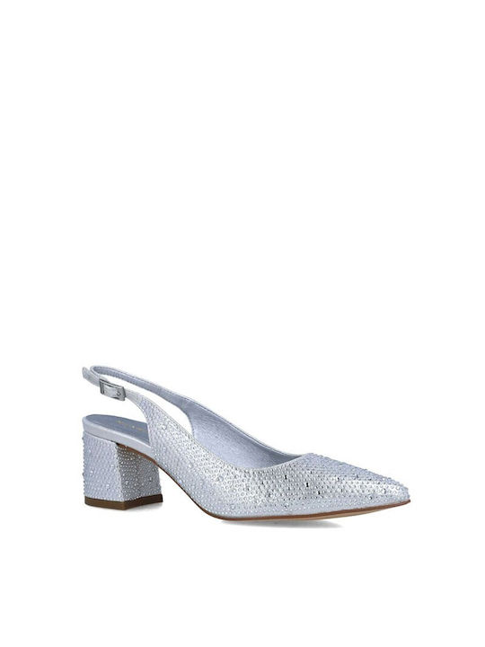 Menbur Synthetic Leather Silver Medium Heels