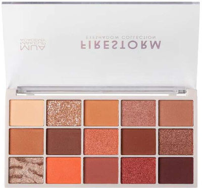 MUA Eye Shadow Palette Matte in Solid Form Firestorm 12gr