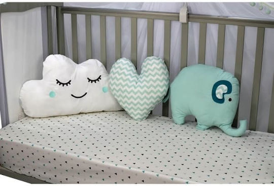 Bebe Stars Crib Decorative Pillow Elephant Gray