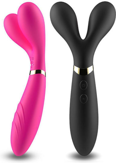 Double Vibrator Massager Stimulator 9 Modes 19cm