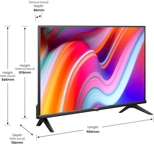 Hisense Smart Τηλεόραση 40" Full HD LED A4K HDR (2023) 40A4K