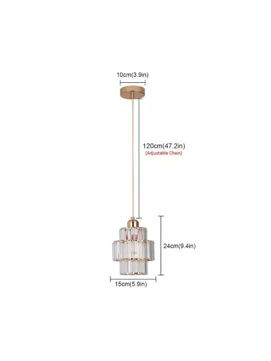 Lamp Висящо Осветително тяло LED с кристали