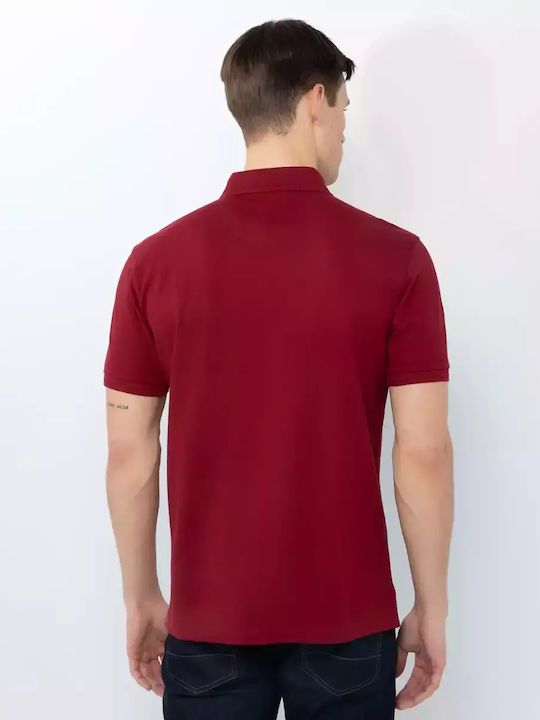 The Bostonians Bluza Bărbătească cu Mânecă Scurtă Polo BORDO