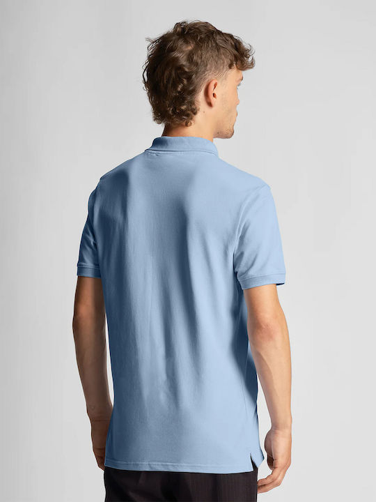 Lyle and Scott Men's Short Sleeve Blouse Polo Light Blue