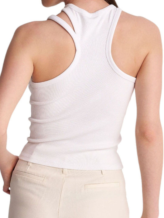 Attrattivo Women's Blouse Cotton Sleeveless White