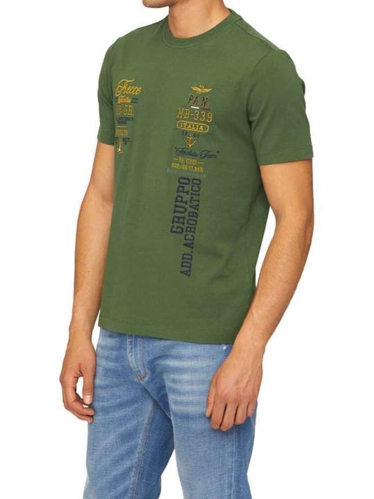 Aeronautica Militare T-shirt Bărbătesc cu Mânecă Scurtă Seaweed Green