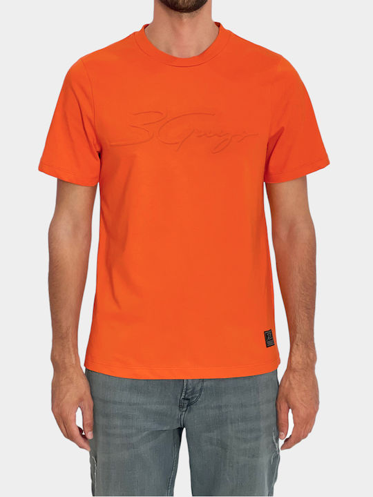 3Guys Men's Short Sleeve T-shirt Orange