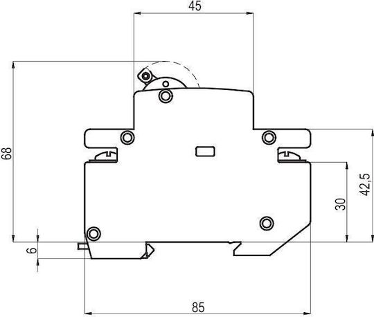 ETI 1-Pole Changeover Panel Push Button Changeover Switch 230V 10A