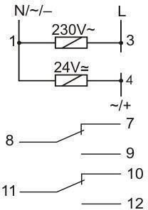 F&F Διπολικός Διακόπτης Ράγας 230V
