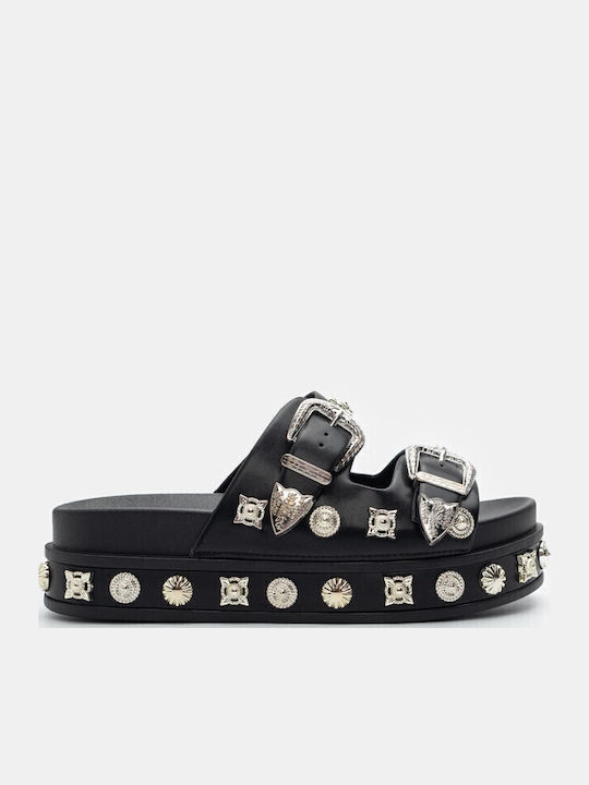 Γυναικεία Σανδάλια Flatforms Μαύρα