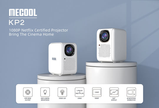 Mecool KP2 Projector LCD Λάμπας LED με Wi-Fi και Ενσωματωμένα Ηχεία