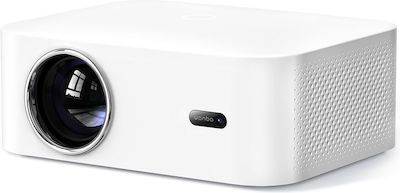 Wanbo Pro Projektor HD Lampe LED mit Wi-Fi und integrierten Lautsprechern Weiß
