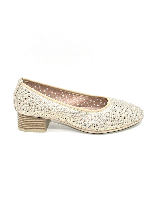 Via Dos Gold Low Heels