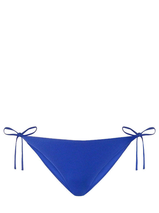 Bikini Slip με Κορδονάκια Μπλε