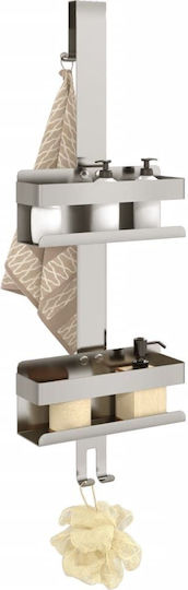 vidaXL An der Wand montiert Badezimmerregal Metallisch 24x6.5x10cm Silber